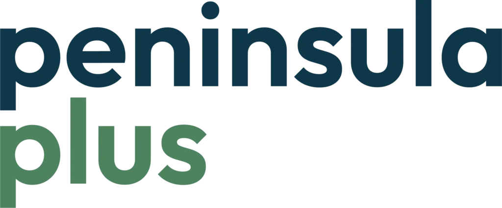 Photo of peninsula plus logo